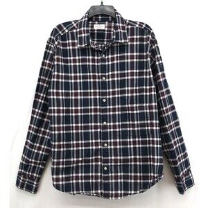 Mutual Weave Shirt Mens Size XL Blue Plaid Casual Long Sleeve Button Up